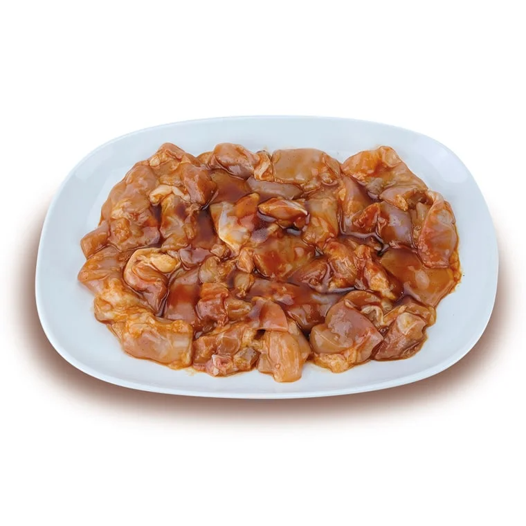 เมนูผัดน้ำมันหอย ซอสหมักไก่บาร์บีคิว