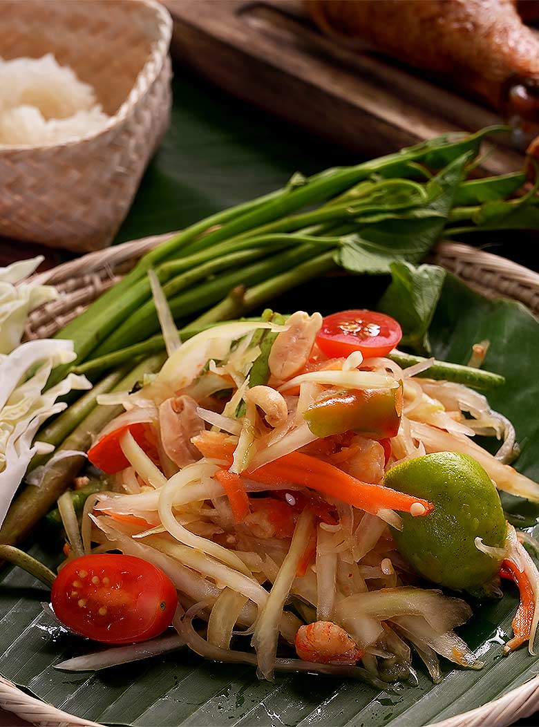 เมนูมะนาวแซ่บ - ส้มตำ