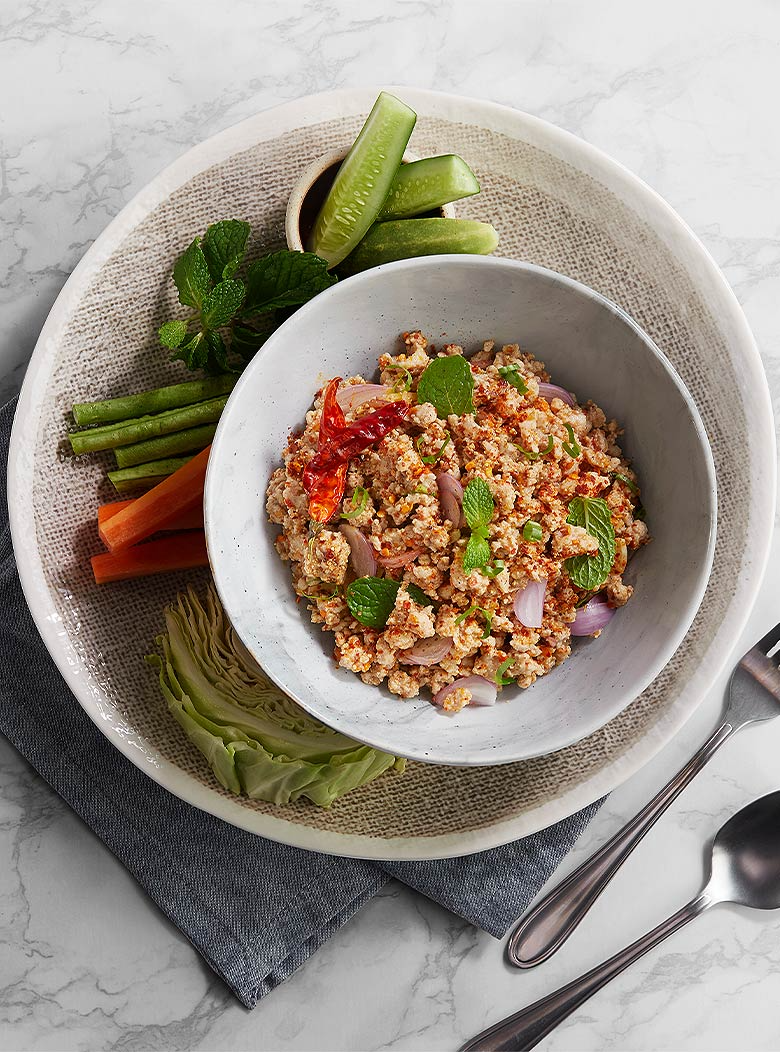 เมนูมะนาวแซ่บ - ลาบหมู สูตรน้ำมะนาว