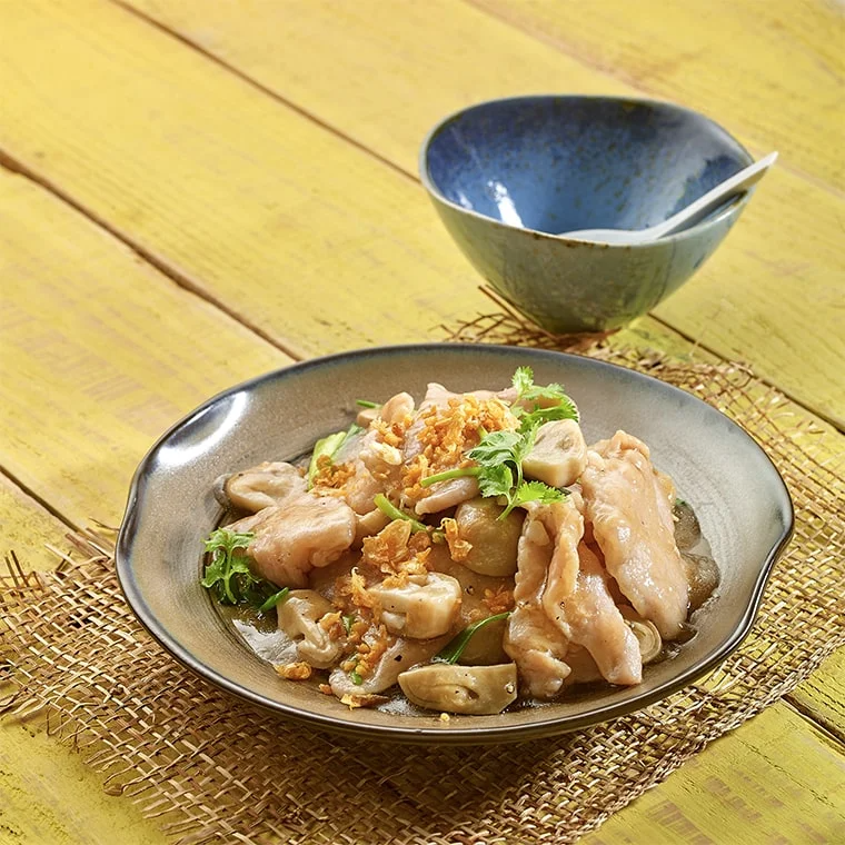 เมนูผัดน้ำมันหอย หมูและไก่