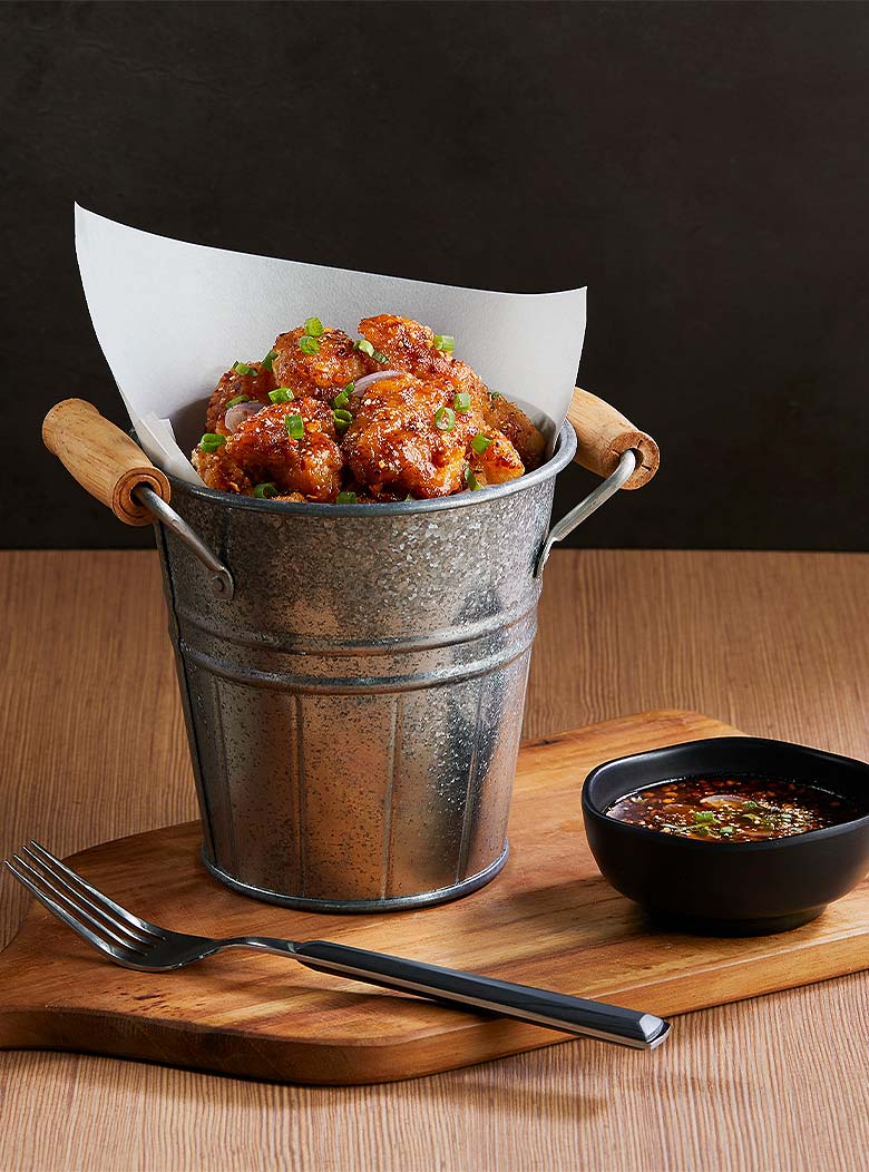 เมนูมะนาวแซ่บ - แม็กกี้ไก่กรอบ ซอสจิ้มแจ่ว