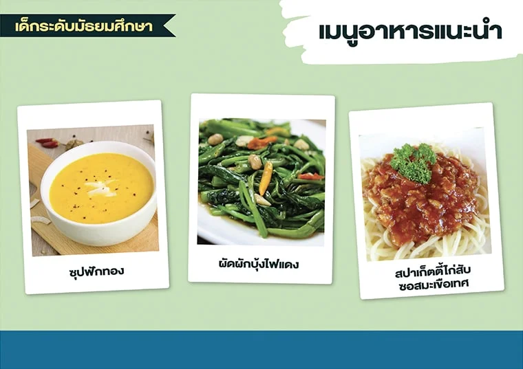 เมนูอาหารแนะนำ สำหรับเด็กที่มีภาวะโภชนาเกิน : 05