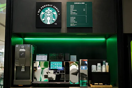 แห่งแรกในประเทศไทยในรูปแบบบริการตนเอง มอบเครื่องดื่มสตาร์บัคส์คุณภาพสูงระดับพรีเมียม