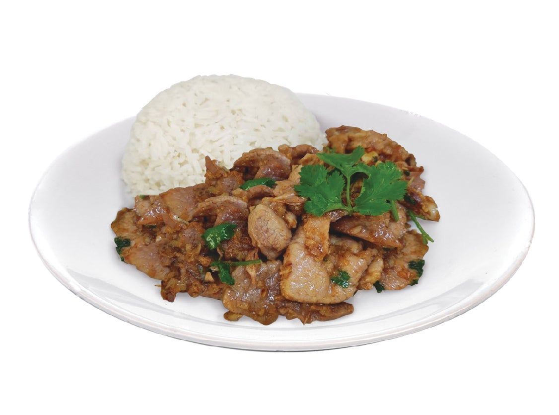 หมู หรือ ไก่ ผัดน้ำมันหอย