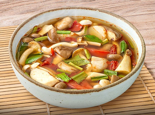 เมนูอาหารเจต้มแซ่บเห็ดเจ