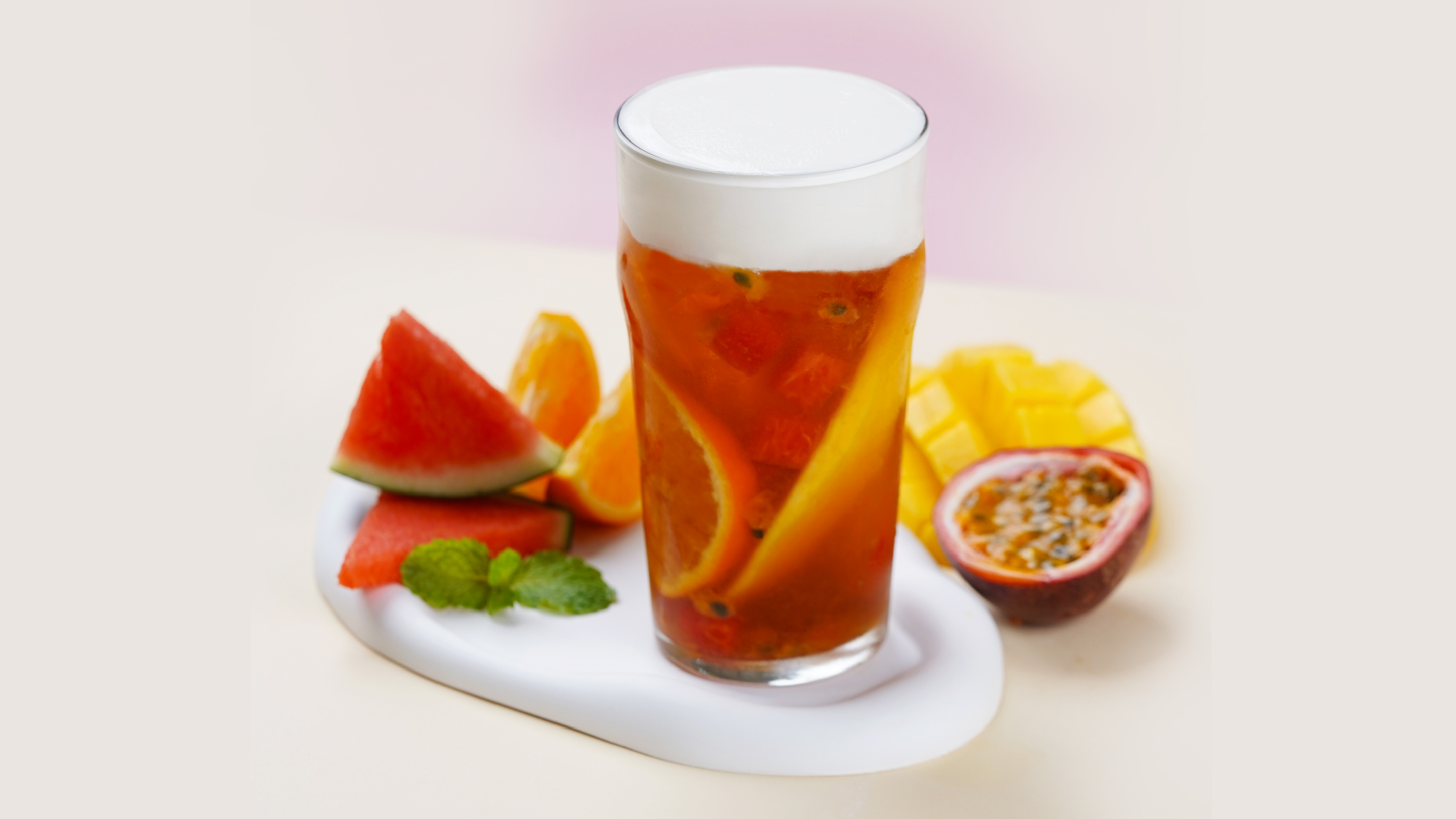 ชาผลไม้รวมวิปชีส