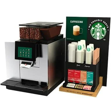 Proudly serve starbucks