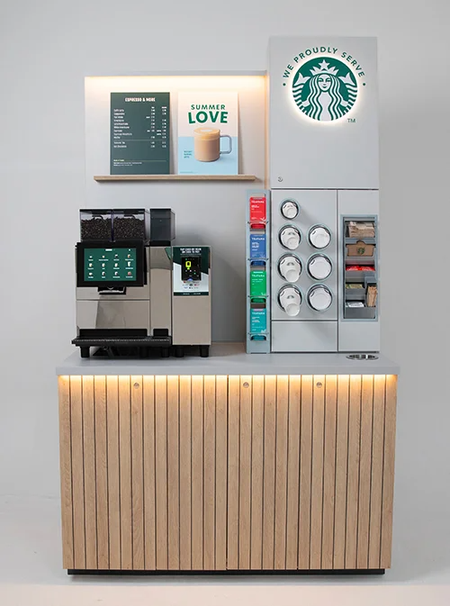Self Serve Tall-Iced Package ขนาดพื้นที่บน Counter ที่แนะนำ