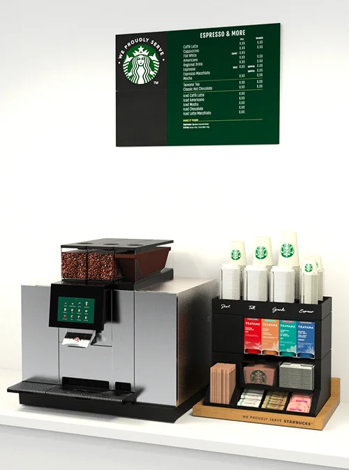 Self Serve Short-Iced Package​ ขนาดพื้นที่บน Counter ที่แนะนำ