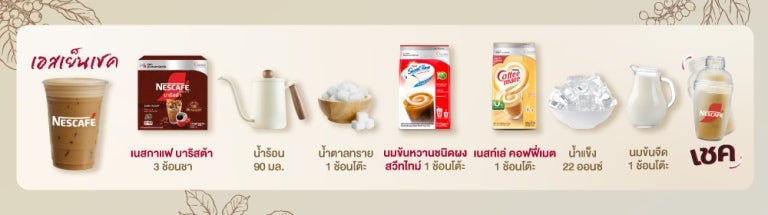 สูตรวิธีทำเอสเย็นเชค